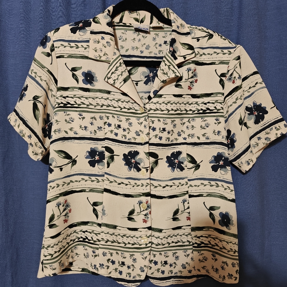 Vintage Anna floral shirt size L